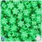 BeadTin Bright Green Pearl 13mm Flower Plastic Pony Beads (250pcs)